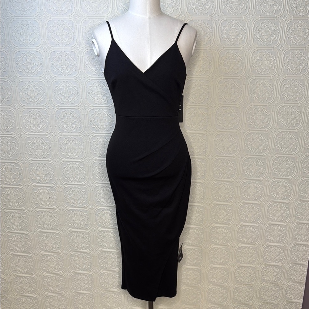 Lulu’s | All This Appeal Black Bodycon Midi Dress, Size XS, NWT - Picture 2 of 12